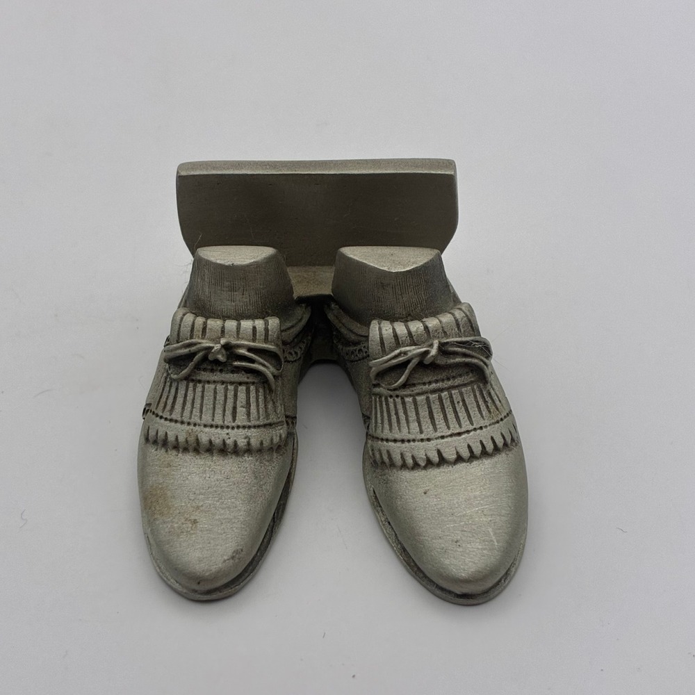Fort Pewter Miniature Golf Shoes Figurine Wingtip Kiltie Spikes Metal Gift